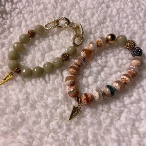 BEADED BRACELET PAIR